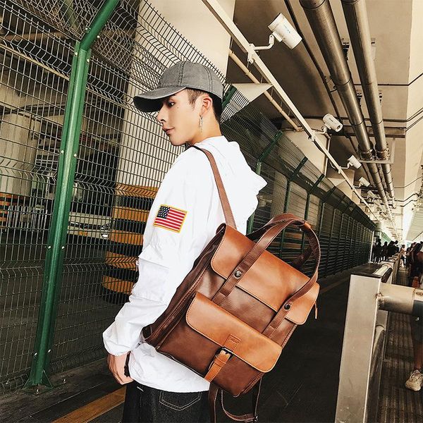 brand men pu leather black backpack preppy style lapbackpacks casual male travel waterproof daypacks bags for
brand men pu leather black backpack preppy style lapbackpacks casual male travel waterproof daypacks bags for