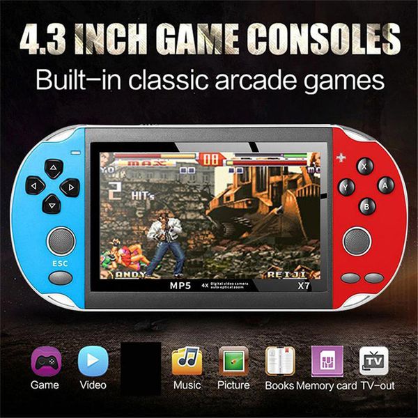 x7 4.3 inch video game console mp5 8gb rom double rocker dual joystick arcade games handheld game player portable retro console 4.3inch
x7 4.3 inch video game console mp5 8gb rom double rocker dual joystick arcade games handheld game player portable retro console 4.3inch