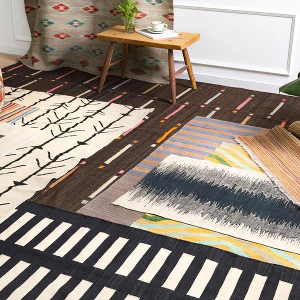 manual weave wool plain colour modern concise geometry design arts carpet a thin blanket tapestry carpets
manual weave wool plain colour modern concise geometry design arts carpet a thin blanket tapestry carpets