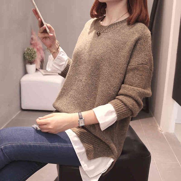 women's sweaters sweater spring autumn women large size solid color o-neck long sleeve show thin female knitted casual vpe4, White;black
women's sweaters sweater spring autumn women large size solid color o-neck long sleeve show thin female knitted casual vpe4, White;black
