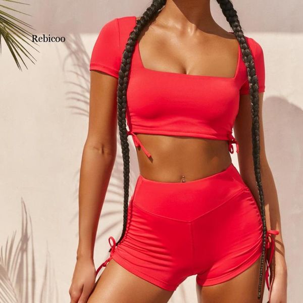 women's tracksuits female fitness matching suit 2 piece short sets fashion streetwear outfits summer casual crop tees lounge wear, Gray
women's tracksuits female fitness matching suit 2 piece short sets fashion streetwear outfits summer casual crop tees lounge wear, Gray