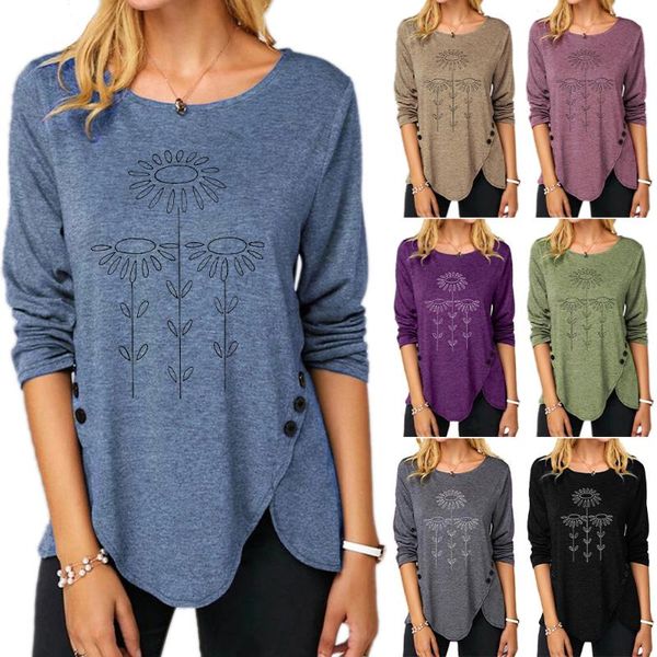 women's t-shirt long sleeve women t shirt casual o-neck autumn winter irregular hem tees ladies clothes vintage tshirt streetwear, White
women's t-shirt long sleeve women t shirt casual o-neck autumn winter irregular hem tees ladies clothes vintage tshirt streetwear, White