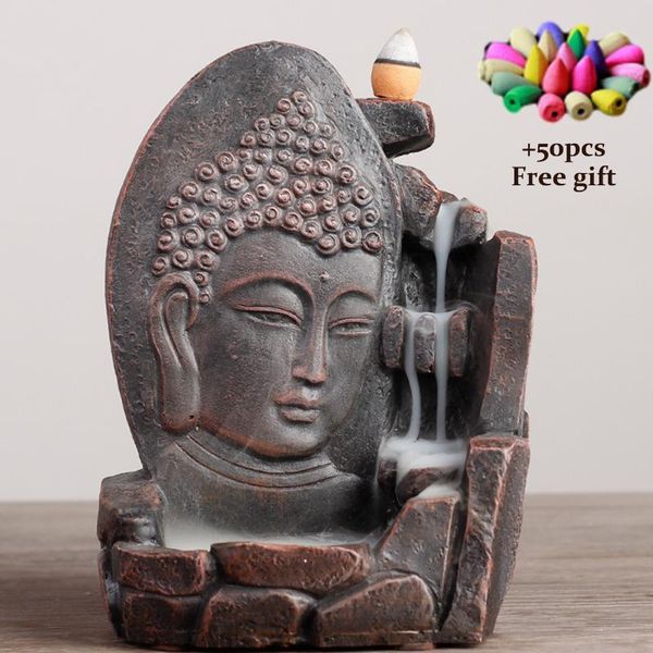 fragrance lamps 50 incense cones+waterfall backflow tathagata buddha burner aroma smoke censer crafts
fragrance lamps 50 incense cones+waterfall backflow tathagata buddha burner aroma smoke censer crafts