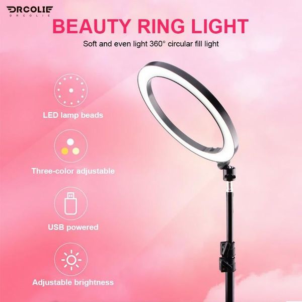 16/26cm dimmable ring light makeup selfie led fill pography lamp for youtuber video with phone holder tripod flash heads
16/26cm dimmable ring light makeup selfie led fill pography lamp for youtuber video with phone holder tripod flash heads