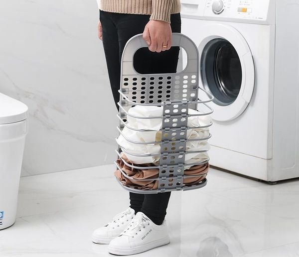 plastic laundry basket for dirty clothes with a handle storage hand folding children toy baskets makeup holder & organization
plastic laundry basket for dirty clothes with a handle storage hand folding children toy baskets makeup holder & organization