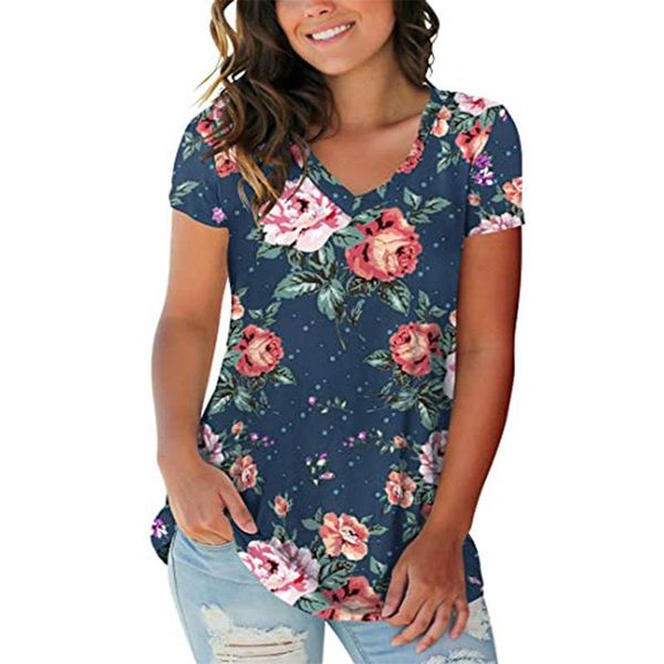 women's t-shirt summer short sleeve loose large size shirt women 2021 digital printed v neck, White
women's t-shirt summer short sleeve loose large size shirt women 2021 digital printed v neck, White