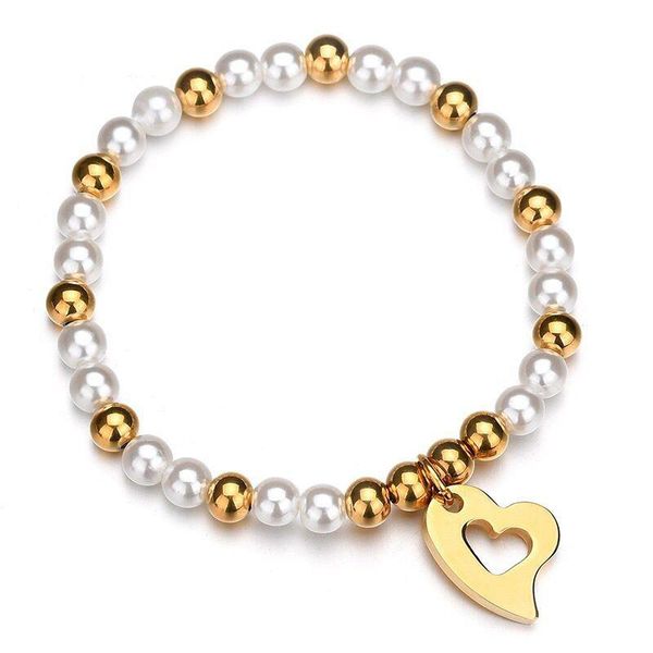 charm bracelets mxgxfam 19cm - 20cm beaded pearl for women fashion jewelry hearts charms 316l titanium steel designs no fade, Golden;silver
charm bracelets mxgxfam 19cm - 20cm beaded pearl for women fashion jewelry hearts charms 316l titanium steel designs no fade, Golden;silver