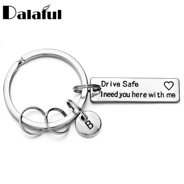 keychains drive safe keychain engraved lettering a-z letters keyring couples lover husband boyfriend gift for car p013, Silver
keychains drive safe keychain engraved lettering a-z letters keyring couples lover husband boyfriend gift for car p013, Silver