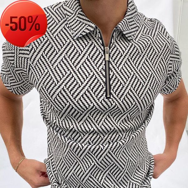 2022 new short-sleeved men's t-shirts zip-up shirt men cotton men's tees polos, White;black
2022 new short-sleeved men's t-shirts zip-up shirt men cotton men's tees polos, White;black