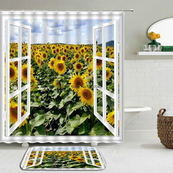 shower curtains sunflower flower 3d print curtain with hooks set polyester waterproof bathroom toilet anti-slip bath mat wc rugs
shower curtains sunflower flower 3d print curtain with hooks set polyester waterproof bathroom toilet anti-slip bath mat wc rugs