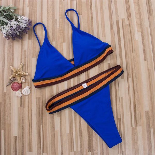 women's swimwear 2021 striped women fancy biquini sporty bathing clothes summer triangle padded push-up bra thong 2pcs maillot de bain, White;black
women's swimwear 2021 striped women fancy biquini sporty bathing clothes summer triangle padded push-up bra thong 2pcs maillot de bain, White;black