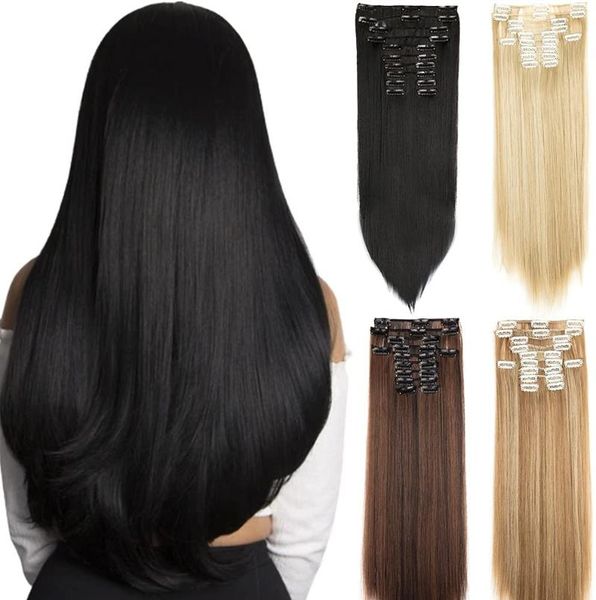 synthetic wigs 7pcs/set 22inch 16 clips long straight hair in high temperature fiber black brown hairpiece
synthetic wigs 7pcs/set 22inch 16 clips long straight hair in high temperature fiber black brown hairpiece