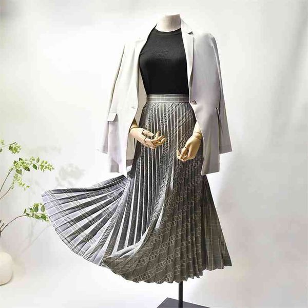 autumn winter simple lattice elastic high waist slimming temperament plus size women a-line pleated skirt 210527, Black
autumn winter simple lattice elastic high waist slimming temperament plus size women a-line pleated skirt 210527, Black