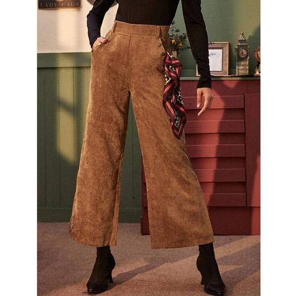women autumn winter warm corduroy pants high waist loose wide leg long ladies office solid plus size trousers women's & capris, Black;white
women autumn winter warm corduroy pants high waist loose wide leg long ladies office solid plus size trousers women's & capris, Black;white