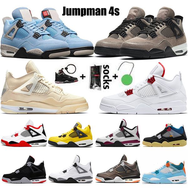 2021 with socks starfish sail bred men jumpman 4 4s basketball shoes retro paris metallic purple taupe haze mens trainers sports sneakers, White;red
2021 with socks starfish sail bred men jumpman 4 4s basketball shoes retro paris metallic purple taupe haze mens trainers sports sneakers, White;red