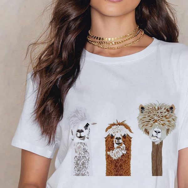 alpaca women t shirts ropa mujer round neck shirt plus size punk spring summer attractive design pretty fashion, White
alpaca women t shirts ropa mujer round neck shirt plus size punk spring summer attractive design pretty fashion, White