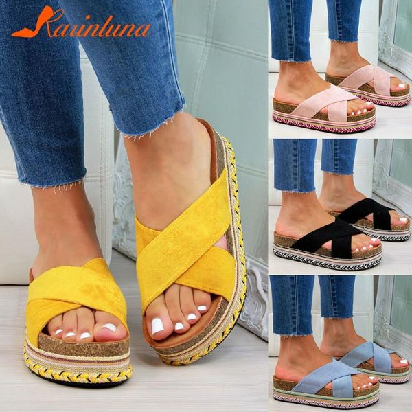 slippers karin 2021 arrivals big size 43 platform summer woman shoes slip on concise comfortable lady, Black
slippers karin 2021 arrivals big size 43 platform summer woman shoes slip on concise comfortable lady, Black