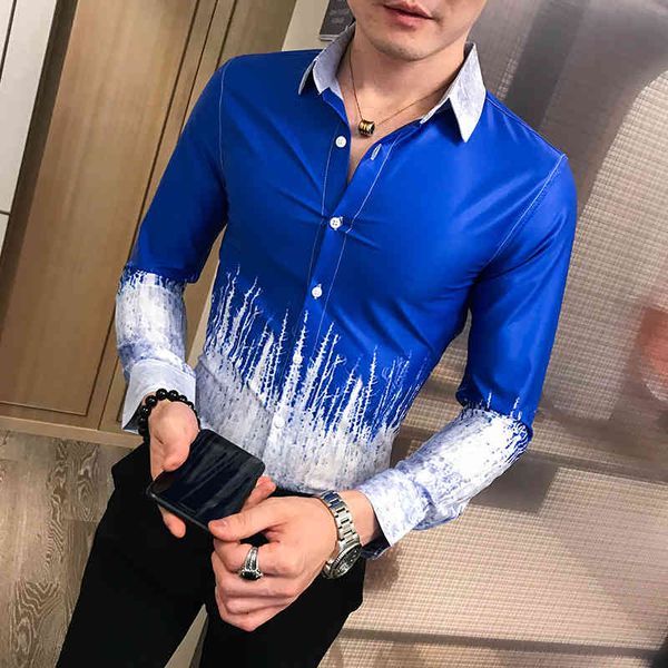 men's shirts men's printing shirt gradient with sleeves colormagro fit shirts of social club isqm, White;black
men's shirts men's printing shirt gradient with sleeves colormagro fit shirts of social club isqm, White;black