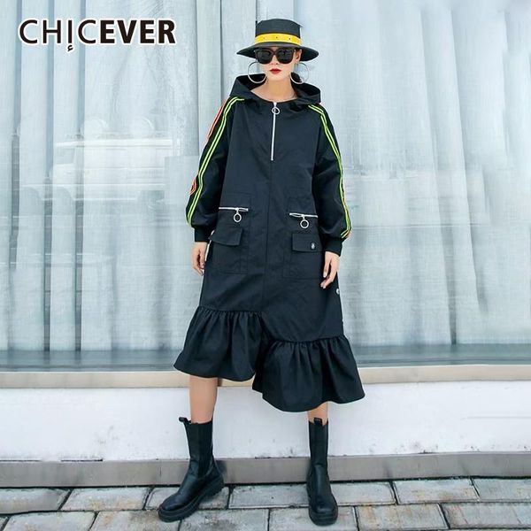 black jackets for women hooded collar long sleeve hit color patchwork ruffles zippers coats female 2021 autumn clothing women's trench, Tan;black
black jackets for women hooded collar long sleeve hit color patchwork ruffles zippers coats female 2021 autumn clothing women's trench, Tan;black