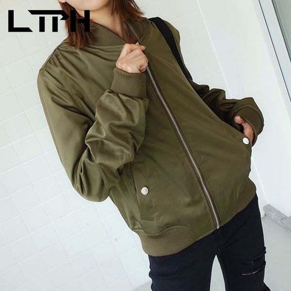 thin simple solid long sleeve bomber jackets loose casual zipper woman jacket coat pocket outerwear spring autumn 210427, Black;brown
thin simple solid long sleeve bomber jackets loose casual zipper woman jacket coat pocket outerwear spring autumn 210427, Black;brown