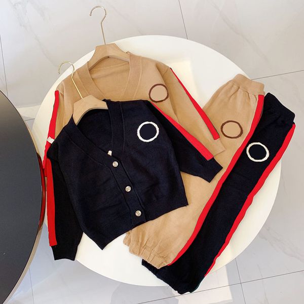 kids clothing sets knitted suit girls boy teen jackets pant baby tees classic letter spring autumn knitted 2 pieces suit pants kid, White 
kids clothing sets knitted suit girls boy teen jackets pant baby tees classic letter spring autumn knitted 2 pieces suit pants kid, White