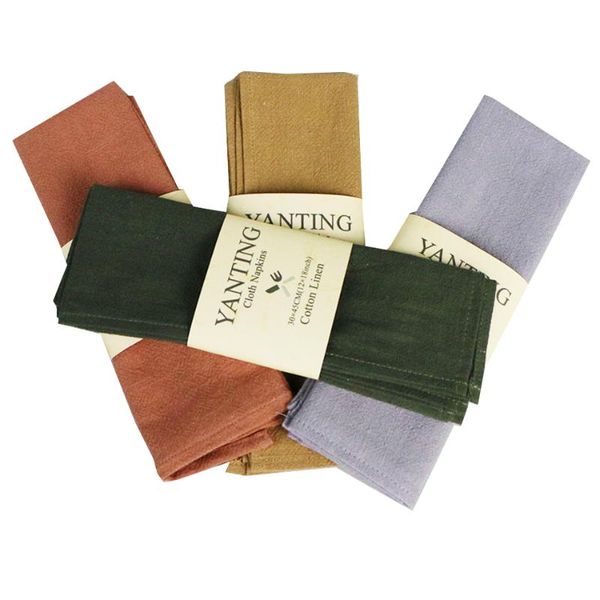 table napkin linen and cotton fabric dinner cocktail napkins,rectangle cloth mat for kitchen tableware towel,reusable pack of12 30x45cm 
table napkin linen and cotton fabric dinner cocktail napkins,rectangle cloth mat for kitchen tableware towel,reusable pack of12 30x45cm