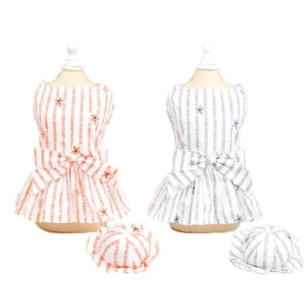 dog apparel pink grey colors striped design dress for spring and summer pet clothes princess style small medium-sized
dog apparel pink grey colors striped design dress for spring and summer pet clothes princess style small medium-sized