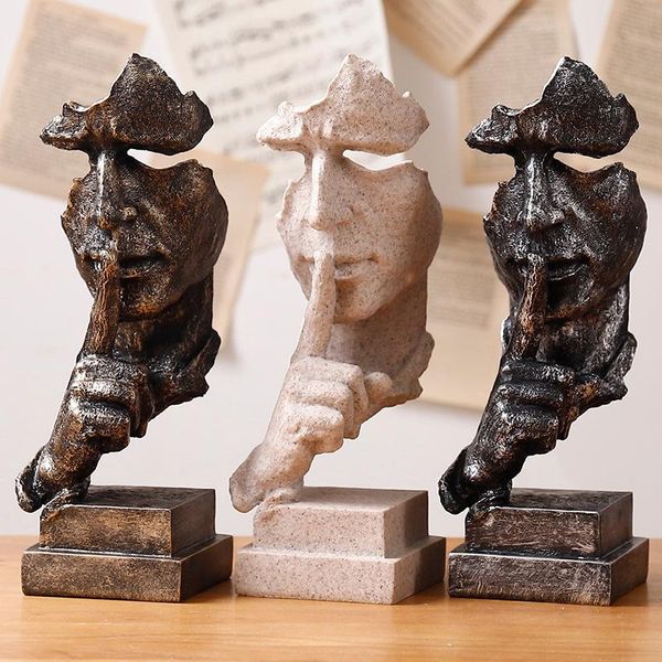 32cm resin silence is gold mask statue abstract ornaments statuettes sculpture craft for office vintage home decor decorative objects & figu
32cm resin silence is gold mask statue abstract ornaments statuettes sculpture craft for office vintage home decor decorative objects & figu