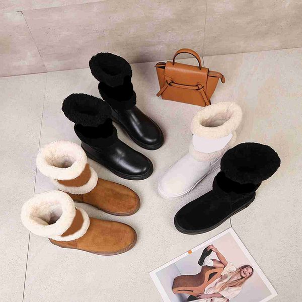 winter platform women snow boots fashion genuine leather suede matte fur designer martin ankle boot shoes size 35-42, Black
winter platform women snow boots fashion genuine leather suede matte fur designer martin ankle boot shoes size 35-42, Black