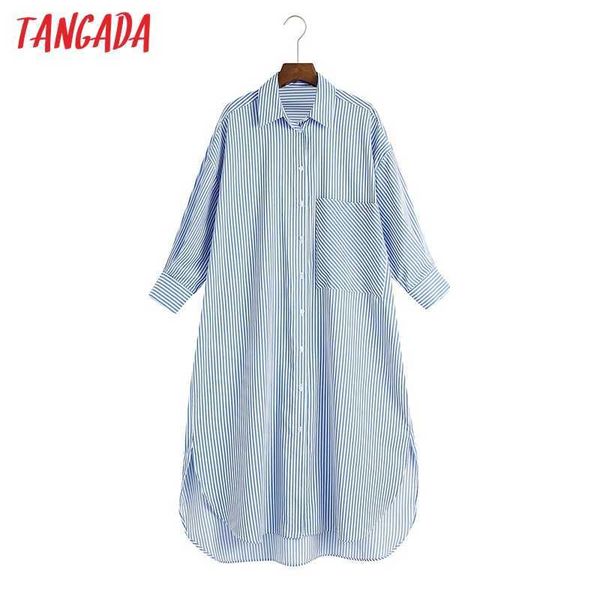 tangada women blue striped long shirts long sleeve turn down collar elegant female casual wear blouses 6z71 210609, Black;gray
tangada women blue striped long shirts long sleeve turn down collar elegant female casual wear blouses 6z71 210609, Black;gray