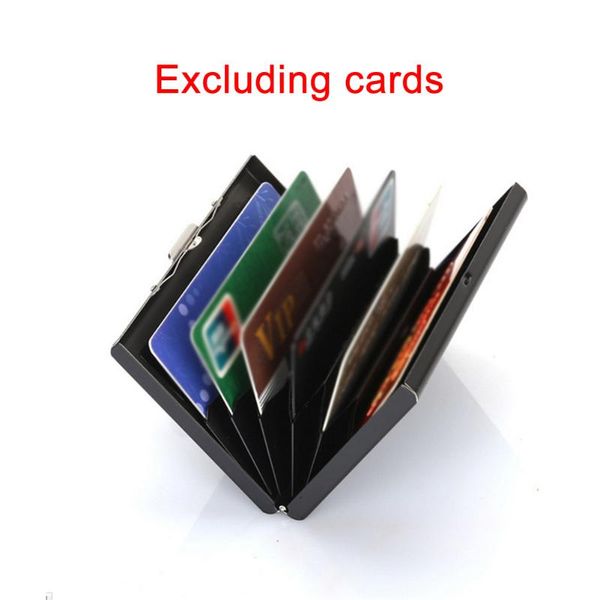card holders stainless steel business travel wallet multifunction anti-theft black protector gift holder case slim women men, Brown;gray
card holders stainless steel business travel wallet multifunction anti-theft black protector gift holder case slim women men, Brown;gray