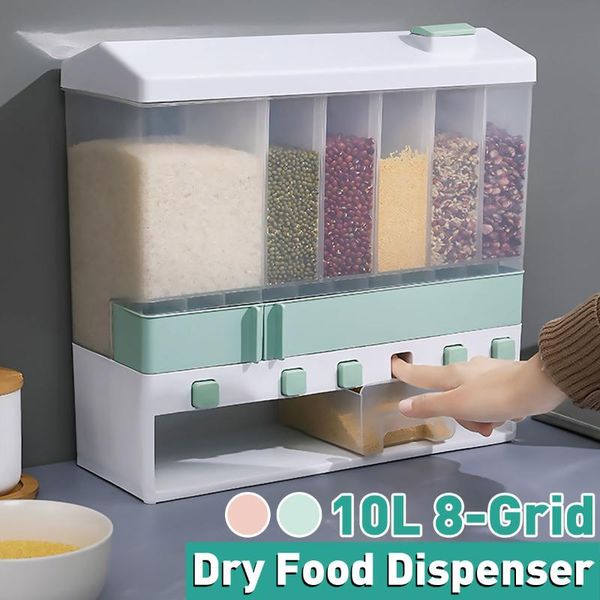 grid wall-mounted cereals dispenser press grain storage tank dry organizer rice for home and kitchen bottles & jars
grid wall-mounted cereals dispenser press grain storage tank dry organizer rice for home and kitchen bottles & jars