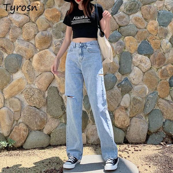 women's jeans hole women design loose high waist ripped jean harajuku button zipper straight denim mopping trousers mujer stylish, Blue
women's jeans hole women design loose high waist ripped jean harajuku button zipper straight denim mopping trousers mujer stylish, Blue