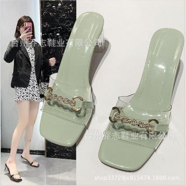 french fairy style thick-heeled roman breathable slippers summer one-shaped high heels, Black
french fairy style thick-heeled roman breathable slippers summer one-shaped high heels, Black