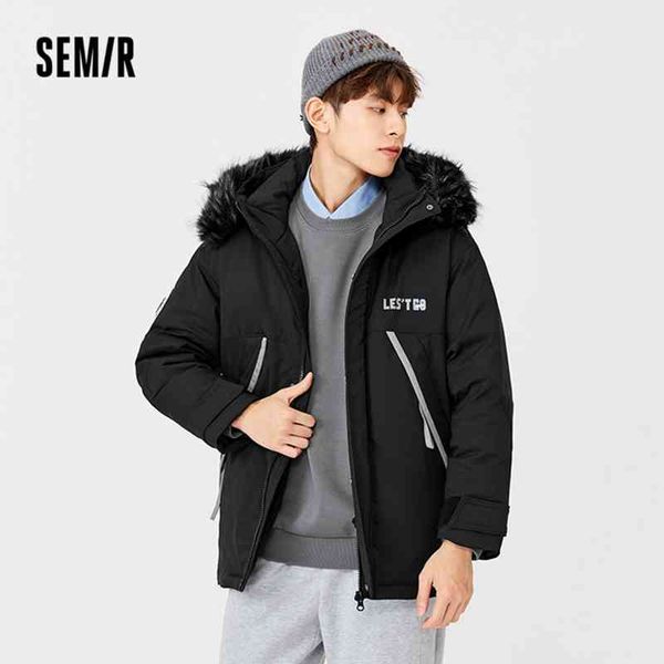 semir down men winter lter printing 2021 new hooded fur collar loose trend warm et, Black;white
semir down men winter lter printing 2021 new hooded fur collar loose trend warm et, Black;white