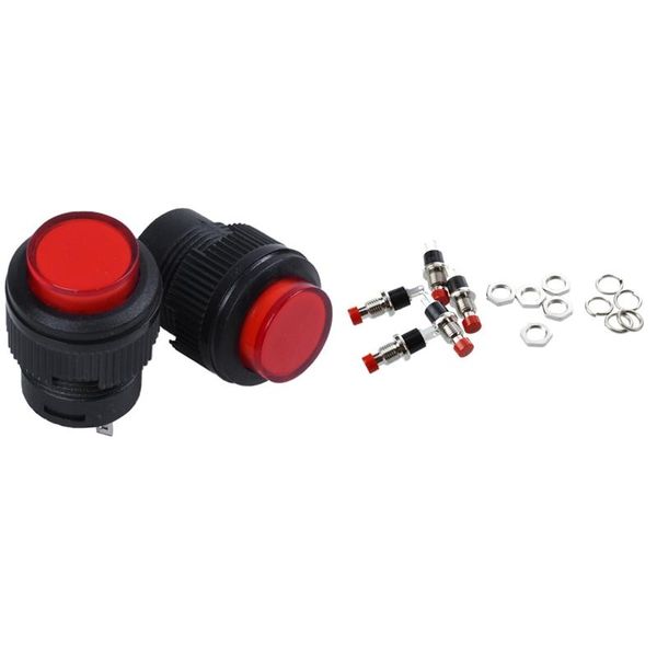 smart home control 5 x 2 pin spst off/(on) n/o red round momentary push button switch & pcs 4 terminals led dc 3v
smart home control 5 x 2 pin spst off/(on) n/o red round momentary push button switch & pcs 4 terminals led dc 3v