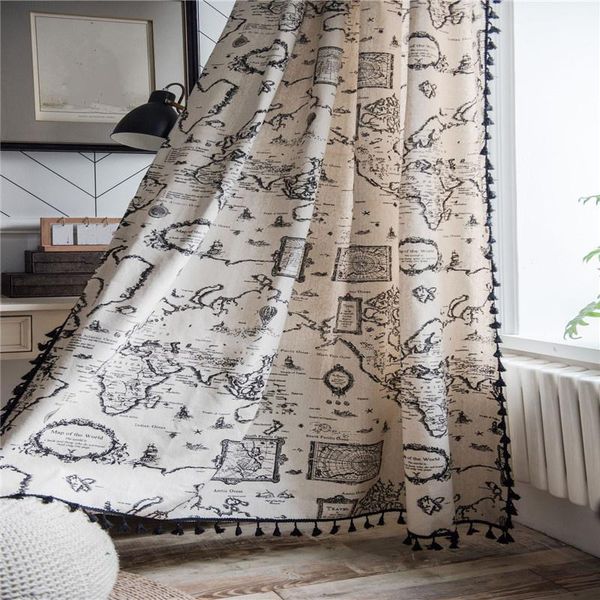 map pattern printing curtain drapes tassel blended window treatments living room bedroom shading curtains home decoration &
map pattern printing curtain drapes tassel blended window treatments living room bedroom shading curtains home decoration &