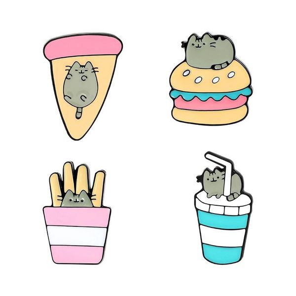 pins, brooches noodles cat enamel pin pizza hamburg french fries lapel pins cute anime badge jewelry gift for kids friends wholesale, Gray
pins, brooches noodles cat enamel pin pizza hamburg french fries lapel pins cute anime badge jewelry gift for kids friends wholesale, Gray