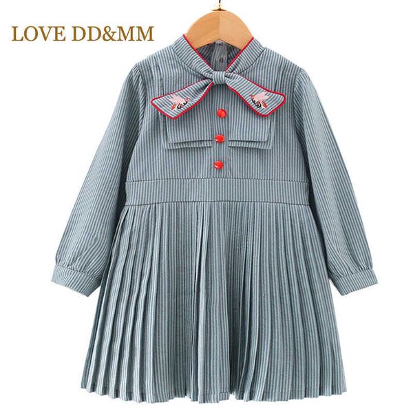 love dd&mm girls dresses autumn children's wear girls fashion striped bow long sleeve comfortable pleated dress 210715, Red;yellow
love dd&mm girls dresses autumn children's wear girls fashion striped bow long sleeve comfortable pleated dress 210715, Red;yellow