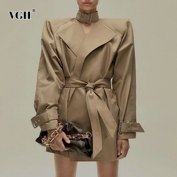 vgh elegant loose trench for women belt lapel long sleeve high waist lace up black large size trenches female fashion style 210421, Tan;black
vgh elegant loose trench for women belt lapel long sleeve high waist lace up black large size trenches female fashion style 210421, Tan;black