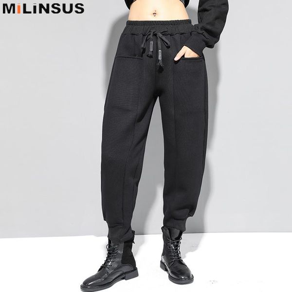 women's pants & capris 2021 spring black women fashion pockets elastic waist casual joggers streetwear female mom trousers pencil, Black;white
women's pants & capris 2021 spring black women fashion pockets elastic waist casual joggers streetwear female mom trousers pencil, Black;white