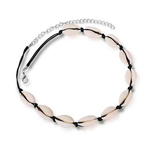 chokers bohemian shell necklace natural conch hand woven black white brown rope clavicle chain beach party gift jewelry, Golden;silver
chokers bohemian shell necklace natural conch hand woven black white brown rope clavicle chain beach party gift jewelry, Golden;silver