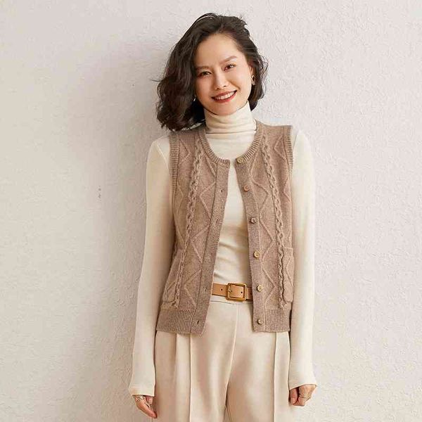 coats coats 2021 women 100% pure cashmere o-neck cardigans vest sleeveless sweater autumn winter for female soft outwear, Tan;black
coats coats 2021 women 100% pure cashmere o-neck cardigans vest sleeveless sweater autumn winter for female soft outwear, Tan;black