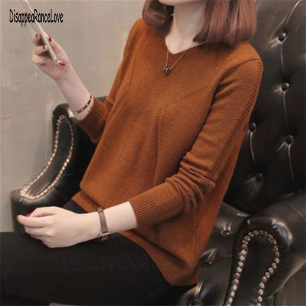 fashion back button v-neck sweater autumn solid knitted pullover women slim soft jumper sweater pink kawaii sweaters girl 211103, White;black
fashion back button v-neck sweater autumn solid knitted pullover women slim soft jumper sweater pink kawaii sweaters girl 211103, White;black