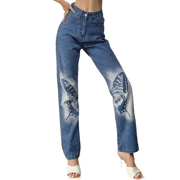 women's jeans butterfly print denim pants women y2k for girls female fashion 2021vintage high waisted trouser harajuku capris streetwea, Blue
women's jeans butterfly print denim pants women y2k for girls female fashion 2021vintage high waisted trouser harajuku capris streetwea, Blue