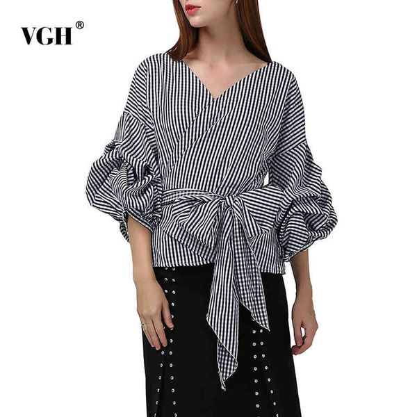 vgh women's blouse three quarter puff sleeve plaid lace up bow female shirt v neck spring women clothing fashion new 210421, White
vgh women's blouse three quarter puff sleeve plaid lace up bow female shirt v neck spring women clothing fashion new 210421, White
