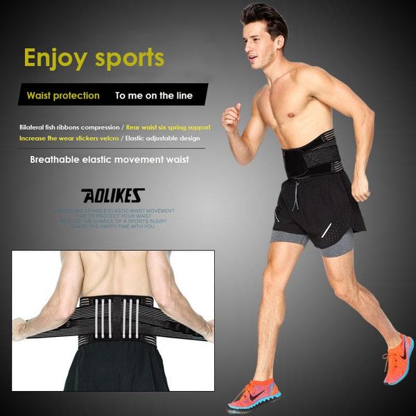 flexible elastic waistband waist support protection belt with 6 spring, Black;gray 
flexible elastic waistband waist support protection belt with 6 spring, Black;gray