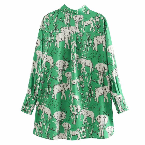 blouses lapel long-sleeved elephant print loose casual vacation chic women's shirt harajuku sweet fashion wild sunscreen female, White
blouses lapel long-sleeved elephant print loose casual vacation chic women's shirt harajuku sweet fashion wild sunscreen female, White