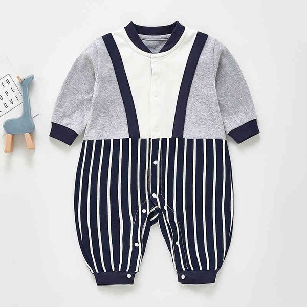spring casual baby clothes boys stripe romper long sleeve boy rompers fake two piece jumpsuit 210429, Blue
spring casual baby clothes boys stripe romper long sleeve boy rompers fake two piece jumpsuit 210429, Blue