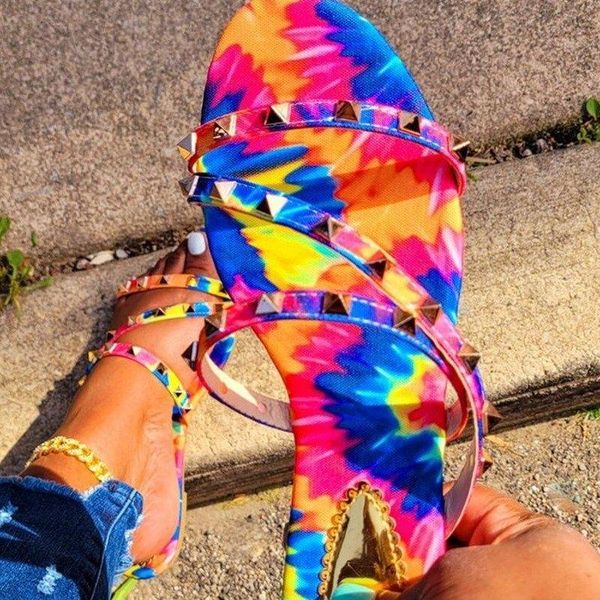 slippers 2021 rivet rainbow summer women's sandals fashion colorful open toe outdoor casual shoes plus size42, Black
slippers 2021 rivet rainbow summer women's sandals fashion colorful open toe outdoor casual shoes plus size42, Black